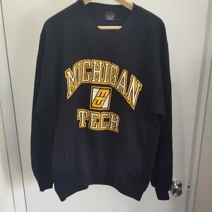 Jansport Michigan Tech Black and Gold Crewneck Sweater